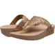 FITFLOP Women's Lulu Glitter Toe-Thongs Rose Gold Sandals (X03-323)