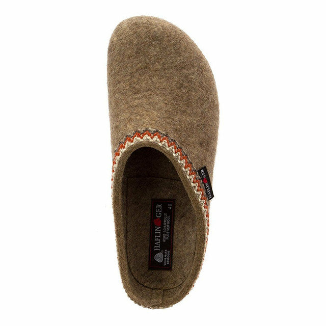 HAFLINGER Unisex Grizzly Zig Zag Arch Support Wool Clogs (711053)