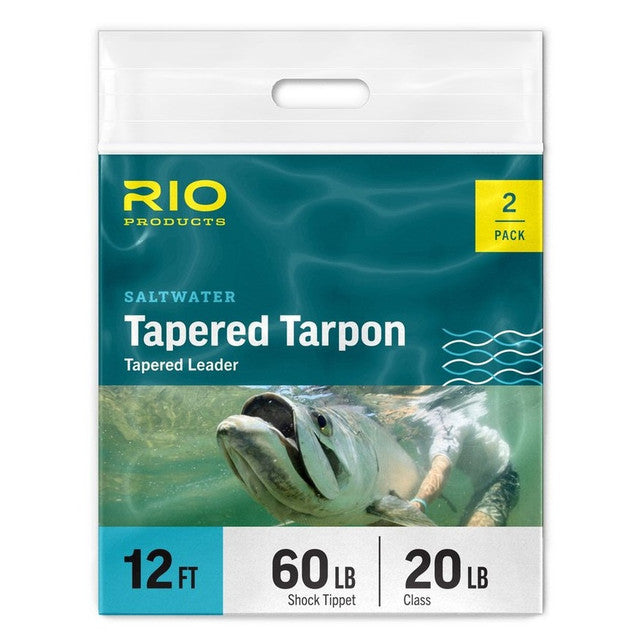 RIO PRODUCTS Tapered Tarpon Fluorocarbon Shock 2 Pack Leader (6-24)