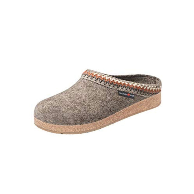 HAFLINGER Unisex Grizzly Zig Zag Arch Support Wool Clogs (711053)